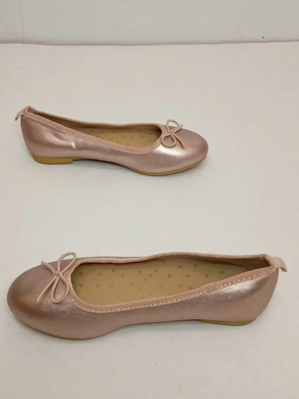 Cat & Jack Girls Rose Gold Ballet Flats Size 13 Youth